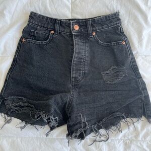 Zara denim black shorts